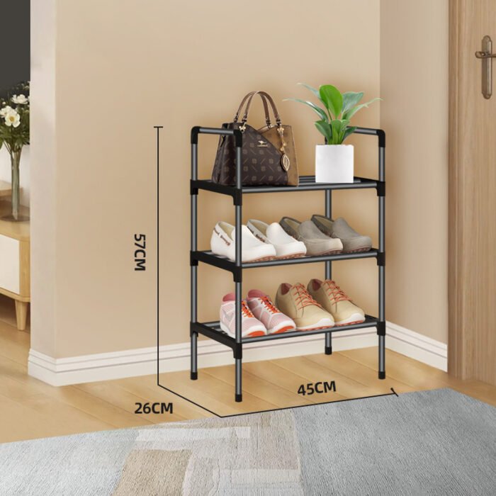 45cm Multi-Tier Collapsible Shoe Shelf - Image 2