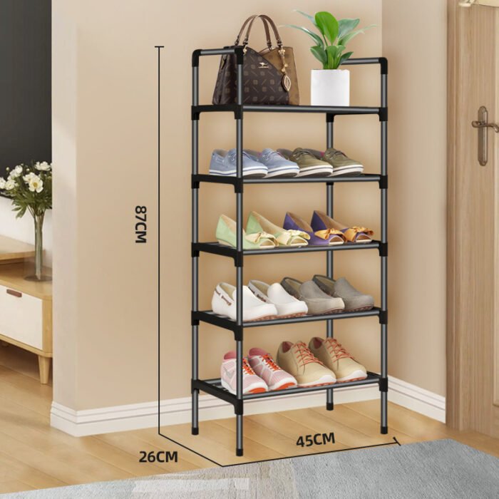 45cm Multi-Tier Collapsible Shoe Shelf - Image 4