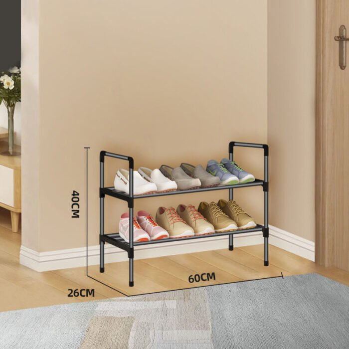 60cm Multi-Tier Collapsible Shoe Shelf