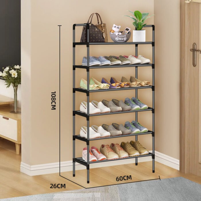 60cm Multi-Tier Collapsible Shoe Shelf - Image 5
