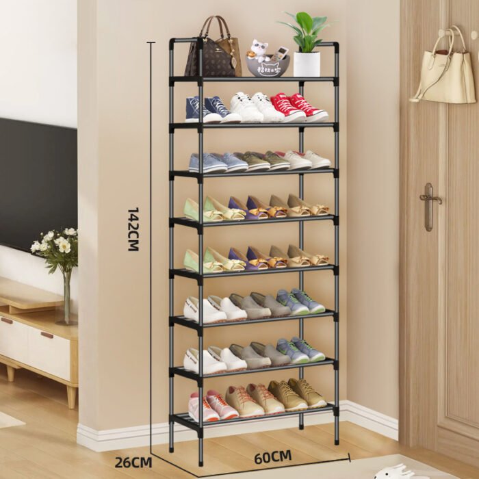 60cm Multi-Tier Collapsible Shoe Shelf - Image 7