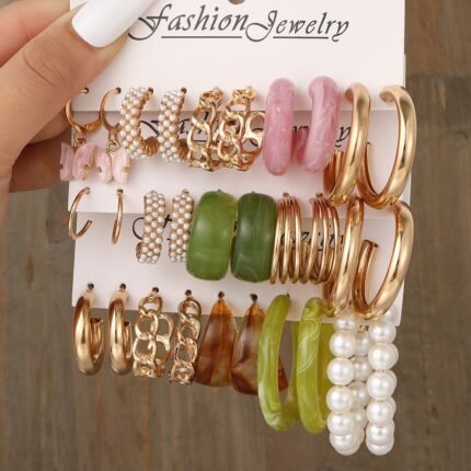 Gold Stud Earrings for Women Multipack